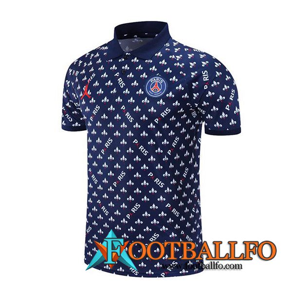 Camiseta Polo Jordan PSG Azul Marino/Blanca 2021/2022