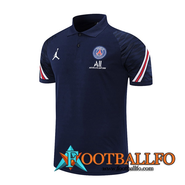 Camiseta Polo Jordan PSG Azul Marino/Rojo 2021/2022