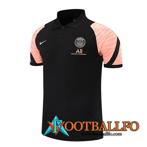 Camiseta Polo Jordan PSG Noir/Rosa 2021/2022