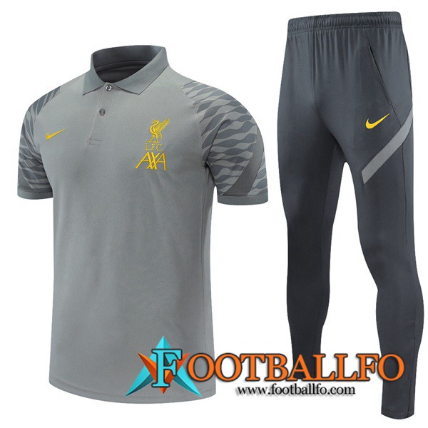 Camiseta Polo FC Liverpool + Pantalones Gris 2021/2022