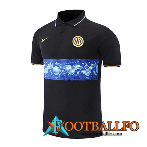 Camiseta Polo Inter Milan Negro/Azul 2021/2022