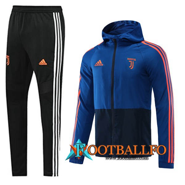 Chandal Futbol - Chaqueta Rompevientos + Pantalones Juventus Azul 2020/2021