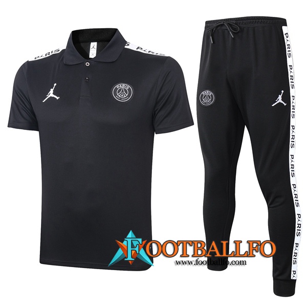 Polo Futbol Paris PSG Jordan + Pantalones Negro 2020/2021