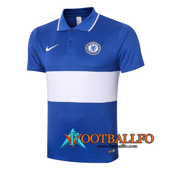 Polo Futbol FC Chelsea Azul Blanco 2020/2021