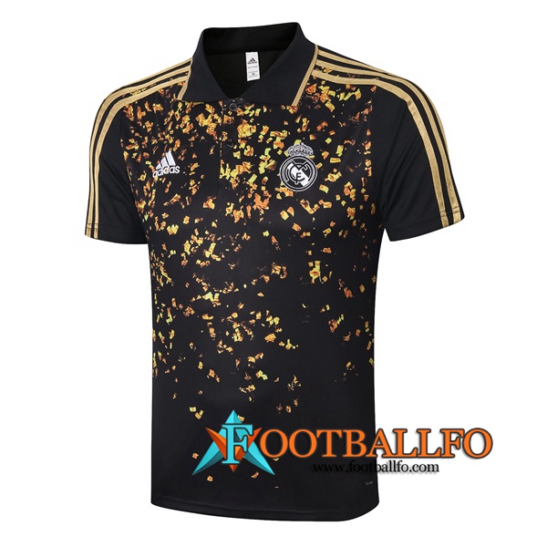 Polo Futbol Real Madrid Negro Amarillo 2020/2021