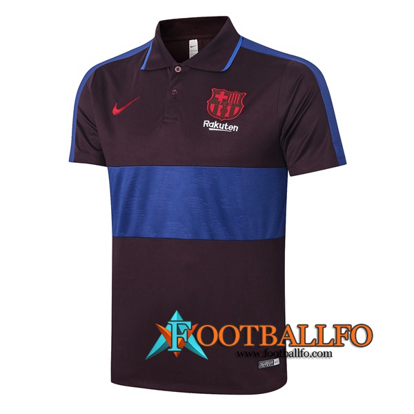 Polo Futbol FC Barcelona Marron Azul 2020/2021
