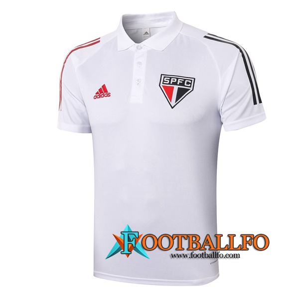 Polo Futbol Sao Paulo FC Blanco 2020/2021