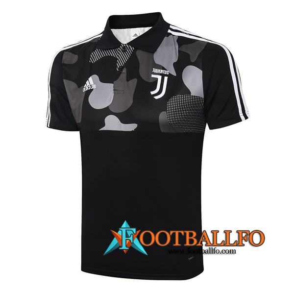 Polo Futbol Juventus Negro Blanco 2020/2021