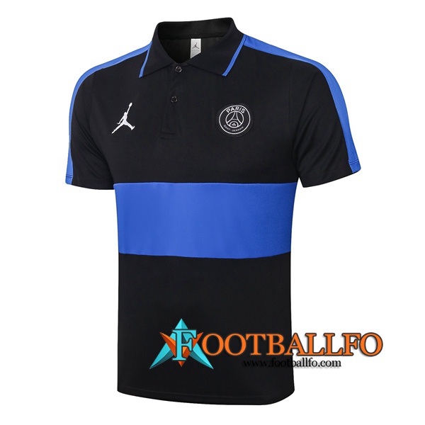 Polo Futbol PSG Jordan Negro Azul 2020/2021