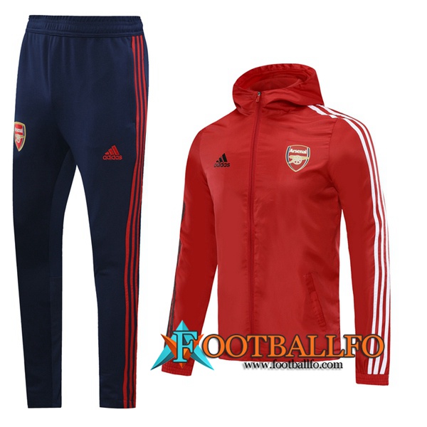 Chandal Futbol - Chaqueta Rompevientos + Pantalones Arsenal Roja 2020/2021