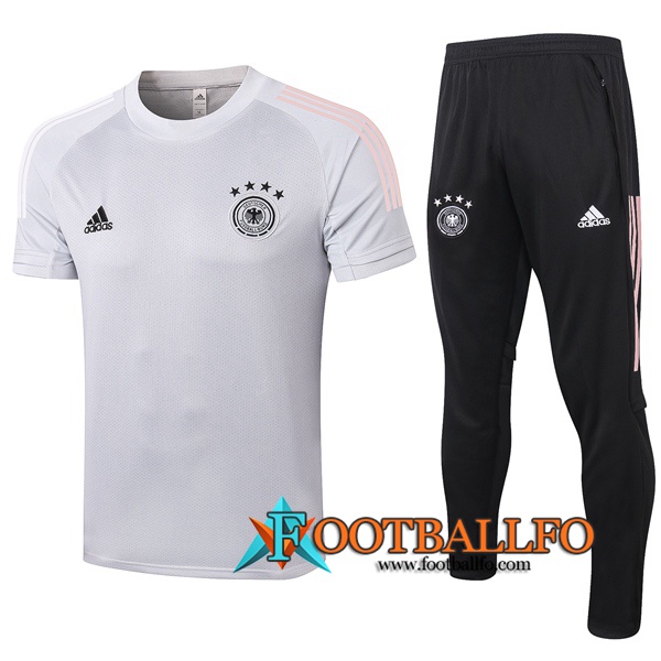 Camisetas de entrenamiento Alemania + Pantalones Gris Claro 2020/2021