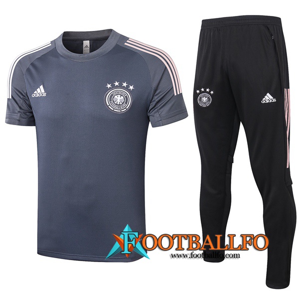 Camisetas de entrenamiento Alemania + Pantalones Gris Oscuro 2020/2021