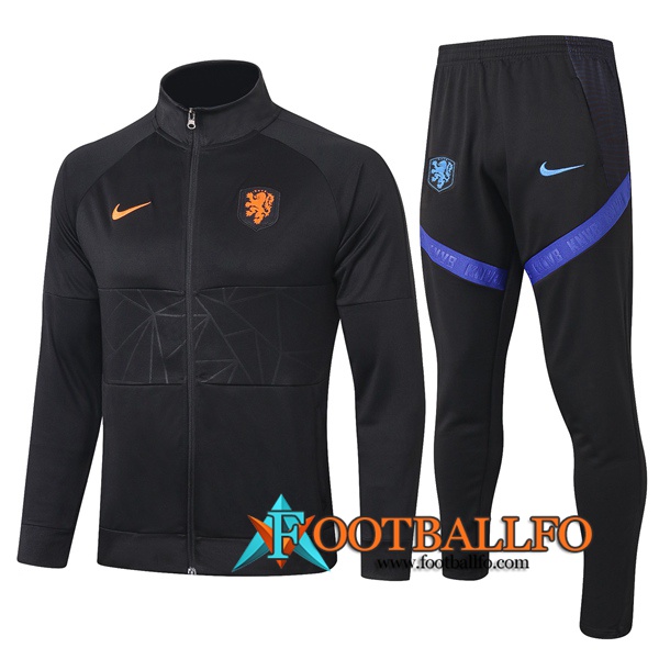 Chandal Futbol - Chaqueta + Pantalones Países Bajos Negro 2020/2021