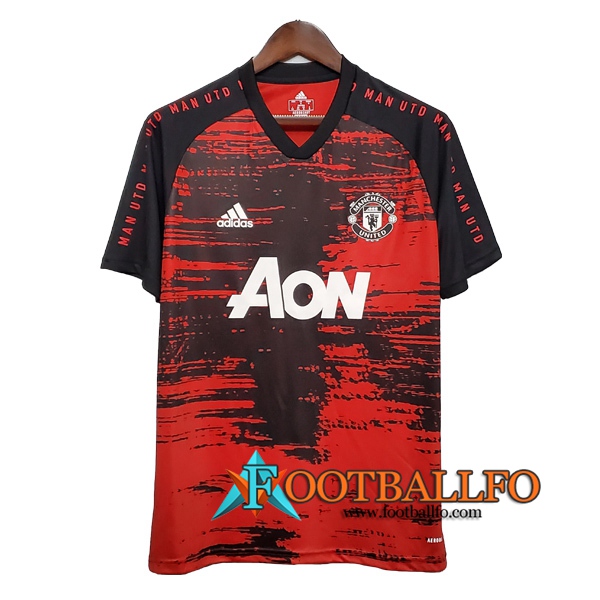 Camisetas de entrenamiento Manchester United Negro/Roja 2020/2021