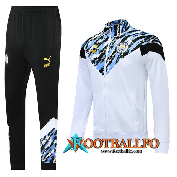 Nueva Chandal Futbol - Chaqueta + Pantalones Manchester City Blanco 2020/2021