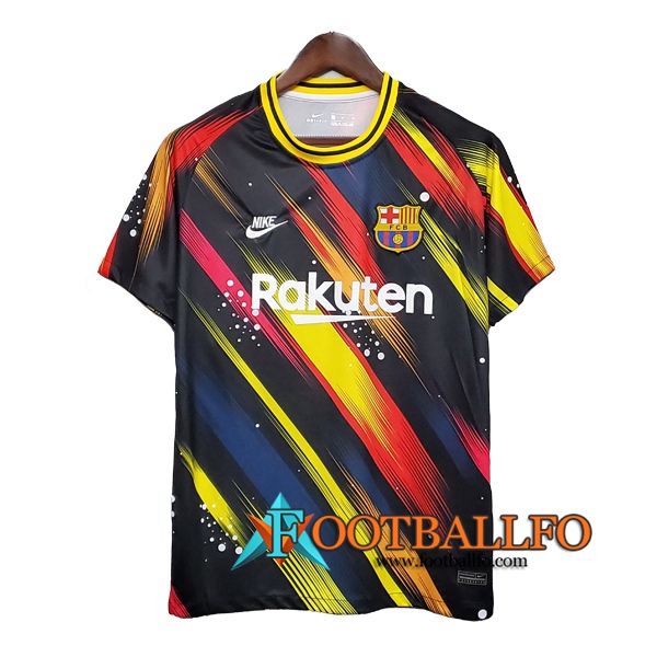 Camisetas de entrenamiento FC Barcelona Negro/Amarillo 2020/2021