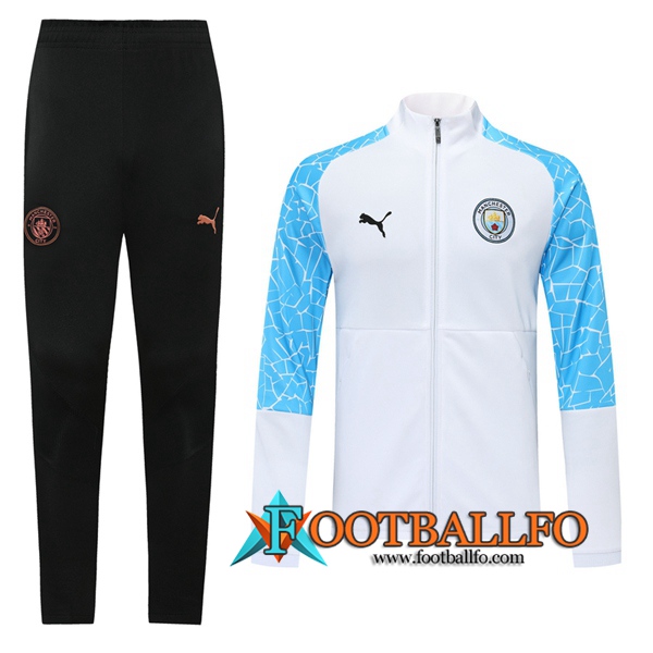 Chandal Futbol - Chaqueta + Pantalones Manchester City Blanco 2020/2021
