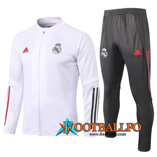 Chandal Futbol - Chaqueta + Pantalones Real Madrid Blanco 2020/2021