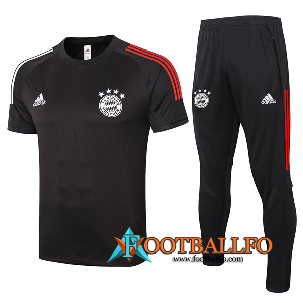 Camisetas de entrenamiento Bayern Munich + Pantalones Negro 2020/2021