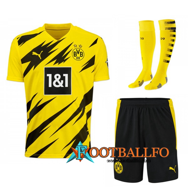 Traje Camisetas Futbol Dortmund BVB Primera (Cortos+Calcetines) 2020/21