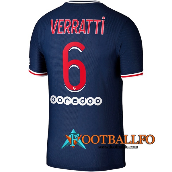 Camisetas Futbol PSG (Verratti 6) Primera 2020/2021