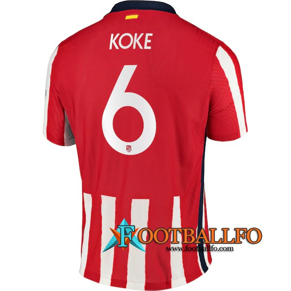 Camisetas Futbol Atletico Madrid (Koke 6) Primera 2020/2021