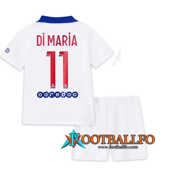 Camisetas Futbol PSG (Di Maria 11) Ninos Segunda 2020/2021