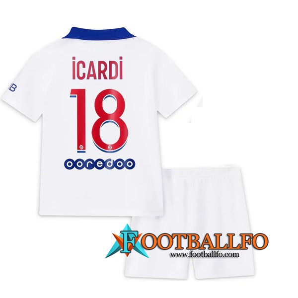 Camisetas Futbol PSG (Icardi 18) Ninos Segunda 2020/2021