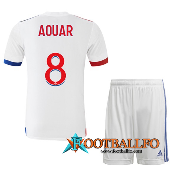 Camisetas Futbol Lyon OL (AOUAR 8) Ninos Primera 2020/2021