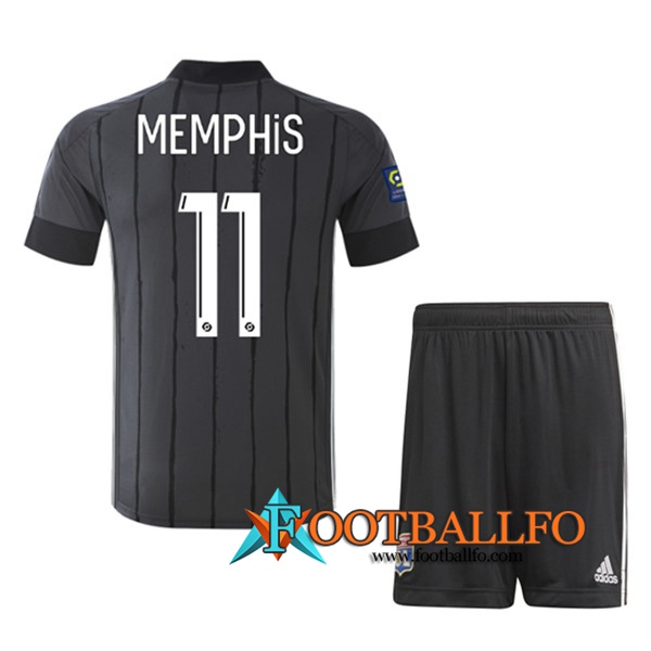 Camisetas Futbol Lyon OL (MEMPHIS 11) Ninos Segunda 2020/2021