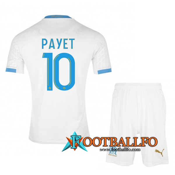 Camisetas Futbol Marsella OM (MPayet 10) Ninos Primera 2020/2021