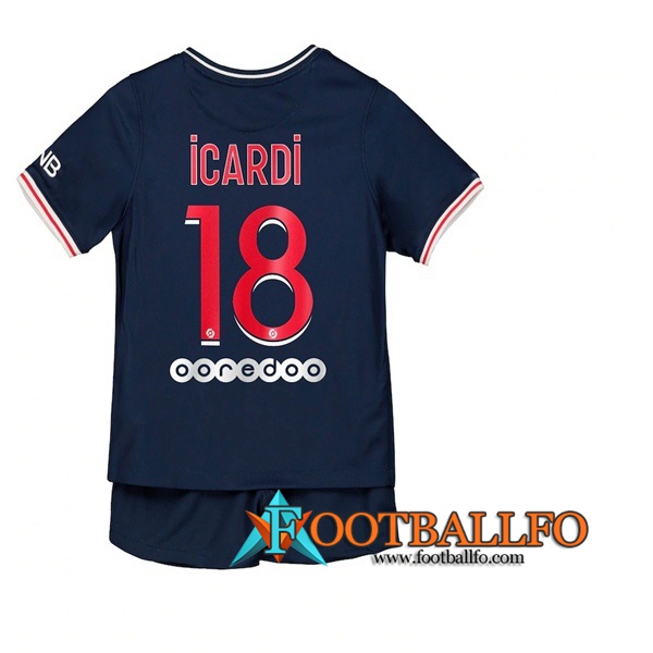 Camisetas Futbol PSG (Icardi 18) Ninos Primera 2020/2021