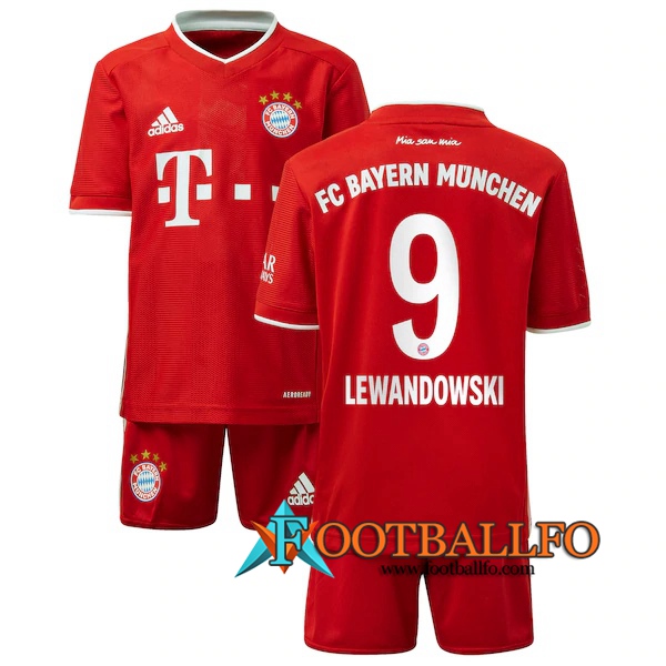 Camisetas Futbol Bayern Munich (Lewandowski 9) Ninos Primera 2020/2021
