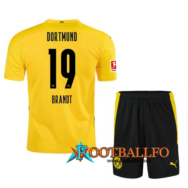 Camisetas Futbol Dortmund BVB (BRANDT 19) Ninos Primera 2020/2021