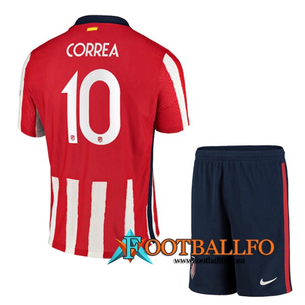 Camisetas Futbol Atletico Madrid (Correa 10) Ninos Primera 2020/2021