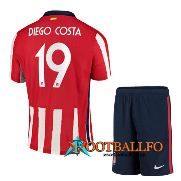 Camisetas Futbol Atletico Madrid (Diego Costa 19) Ninos Primera 2020/2021