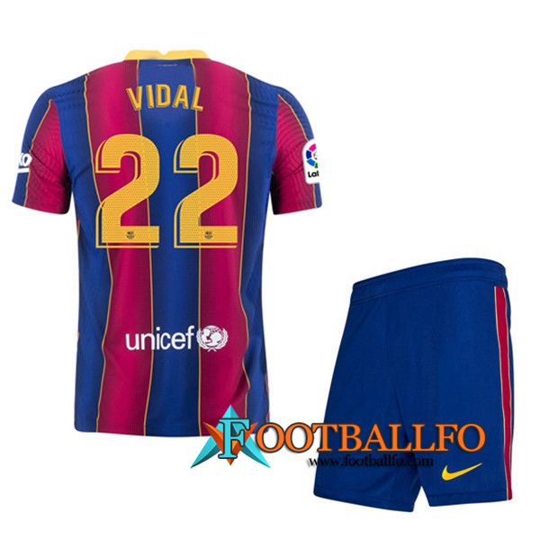 Camisetas Futbol FC Barcelona (VIDAL 22) Ninos Primera 2020/2021