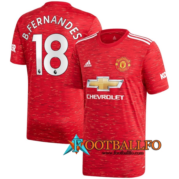 Camisetas Futbol Manchester United (B.Fernandes 18) Primera 2020/2021