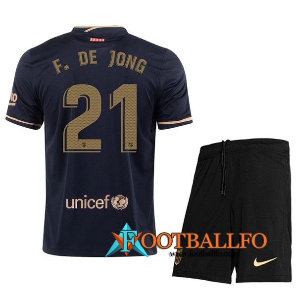 Camisetas Futbol FC Barcelona (F.DE JONG 21) Ninos Segunda 2020/2021