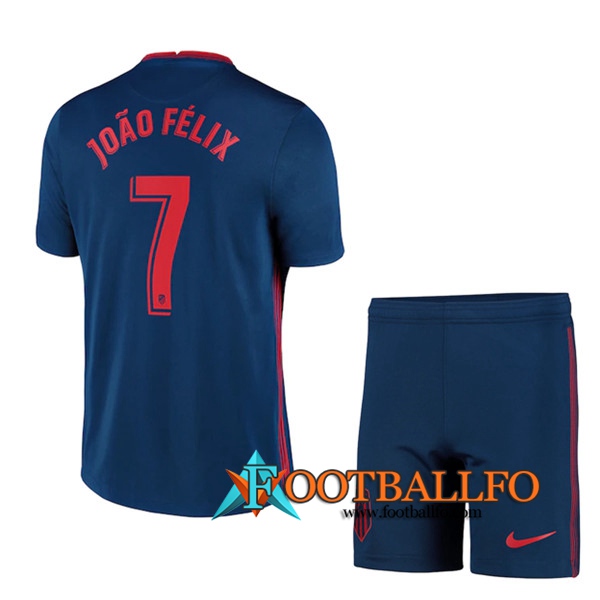 Camisetas Futbol Atletico Madrid (Joao Felix 7) Ninos Segunda 2020/2021