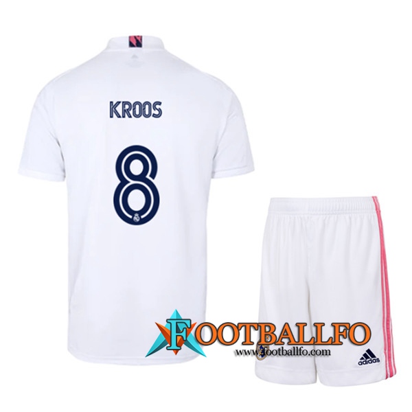 Camisetas Futbol Real Madrid (KROOS 8) Ninos Primera 2020/2021