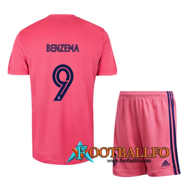 Camisetas Futbol Real Madrid (BENZEMA 9) Ninos Segunda 2020/2021