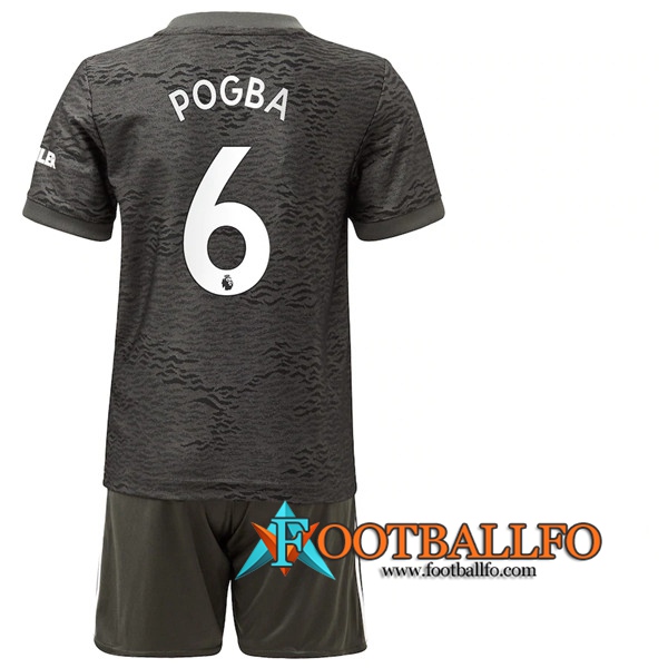 Camisetas Futbol Manchester United (Pogba 6) Ninos Segunda 2020/2021