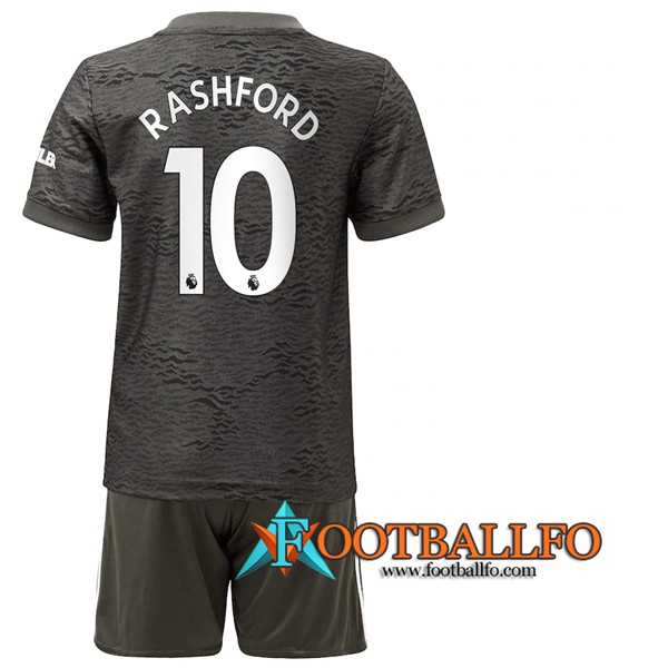 Camisetas Futbol Manchester United (Rashford 10) Ninos Segunda 2020/2021