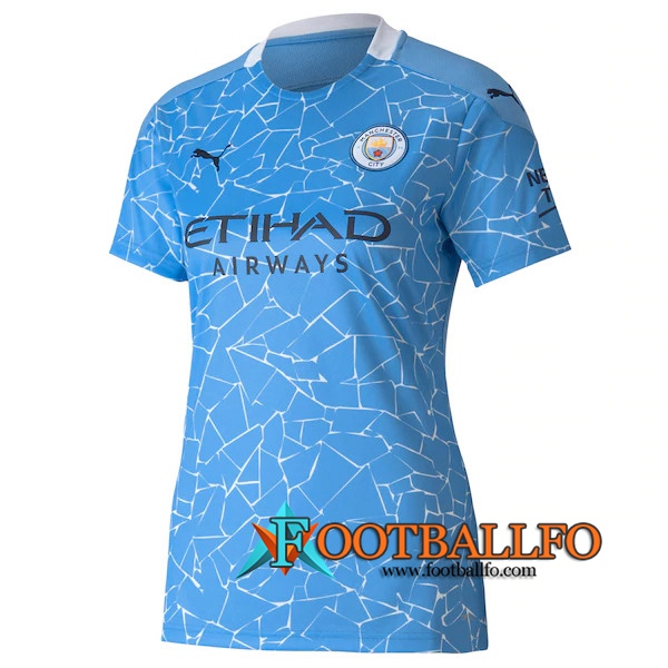 Nuevo Camisetas Futbol Manchester City Mujer Primera 2020/2021
