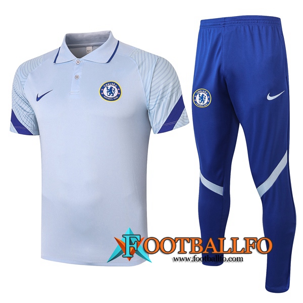 Polo Futbol FC Chelsea + Pantalones Gris 2020/2021