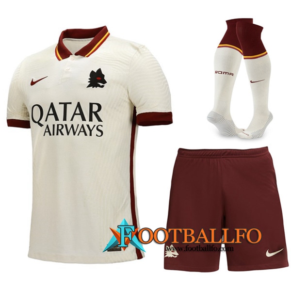 Traje Camisetas Futbol AS Roma Segunda (Cortos+Calcetines) 2020/2021