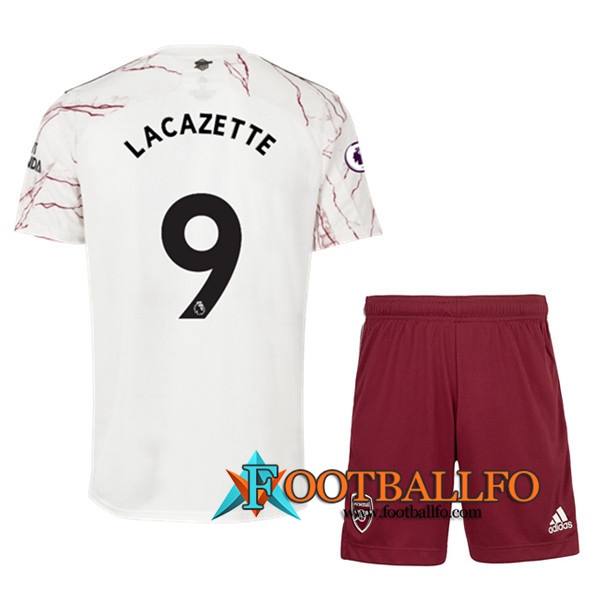Camisetas Futbol Arsenal (Lacazette 9) Ninos Segunda 2020/2021