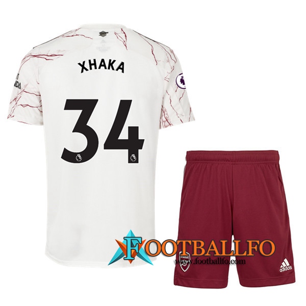 Camisetas Futbol Arsenal (Granit Xhaka 34) Ninos Segunda 2020/2021