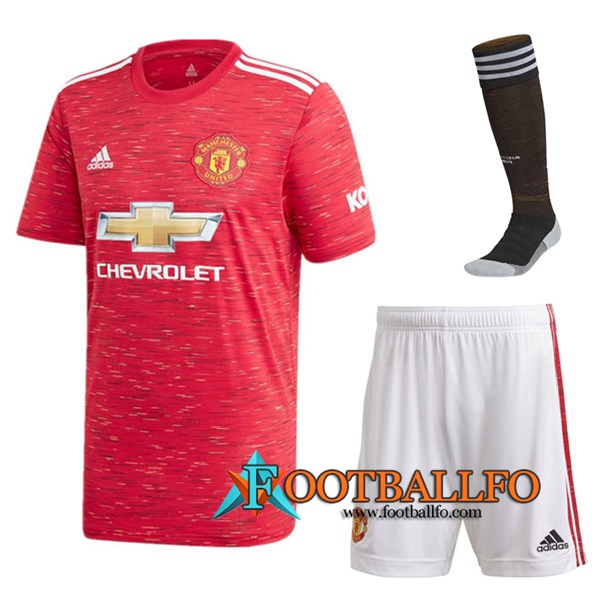Traje Camisetas Futbol Manchester United Primera (Cortos+Calcetines) 2020/21